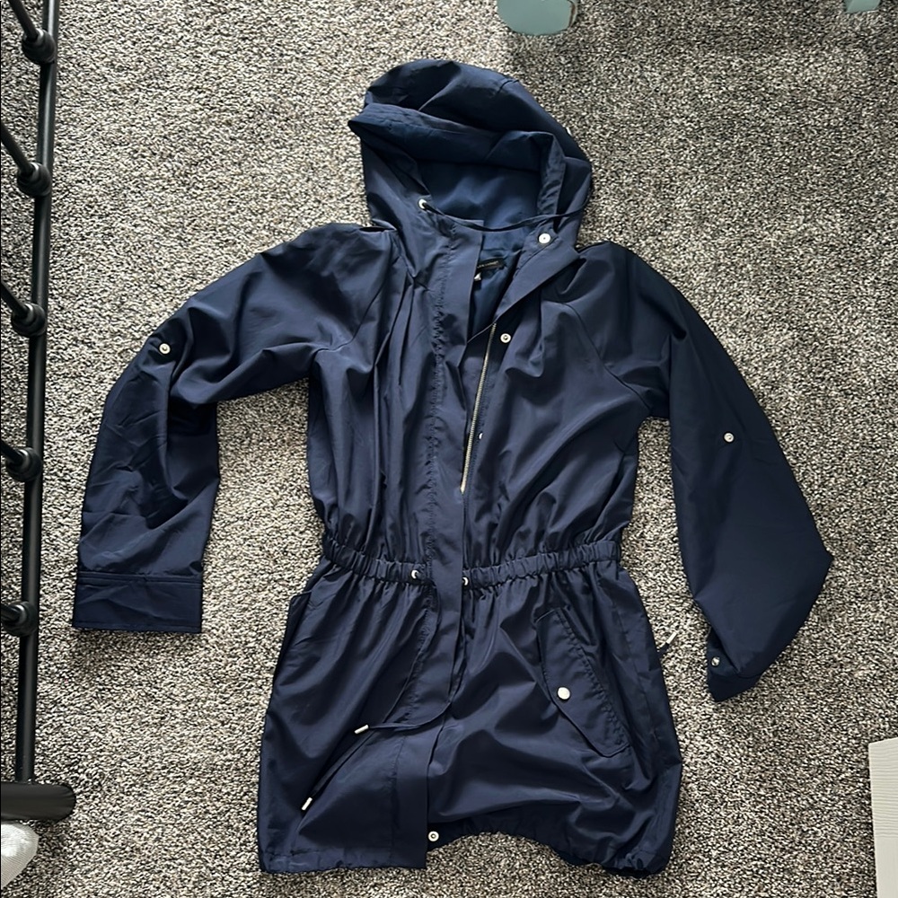 White House Black Market Jacket with Hood and Weather-Resistant Fabric